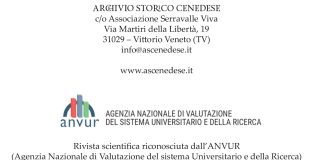 Riconoscimento di scientificità ANVUR per l’Archivio Storico Cenedese Riconoscimento scientificità ANVUR